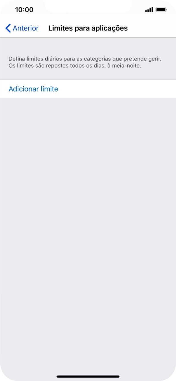 Prima Adicionar limite.