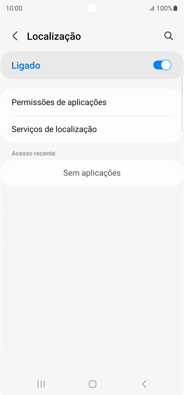 Prima Permissões de aplicações.