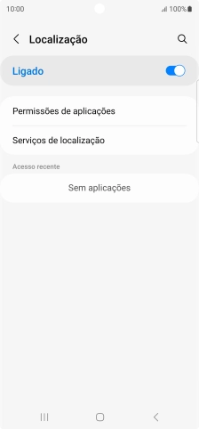 Prima Permissões de aplicações.