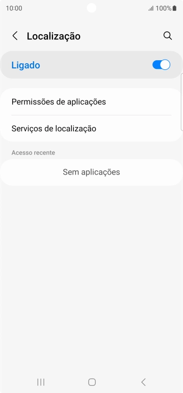 Prima Permissões de aplicações.