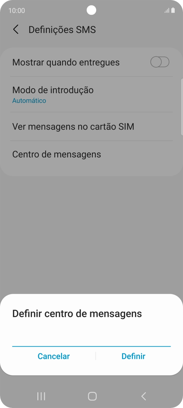 Introduza +351911616161 e prima Definir.