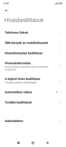Válaszd a További beállítások lehetőséget.