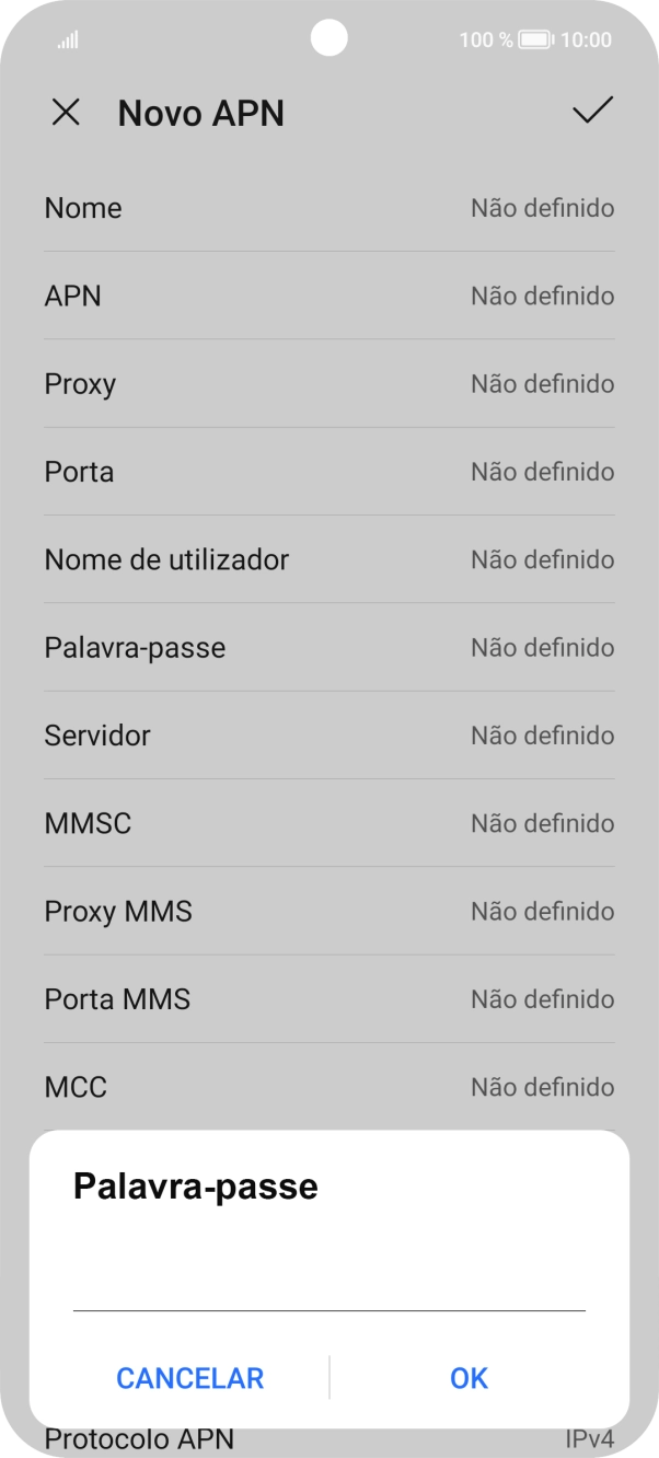 Introduza vodafone e prima OK.