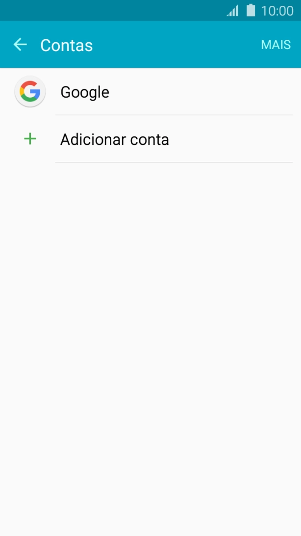 Prima Adicionar conta.
