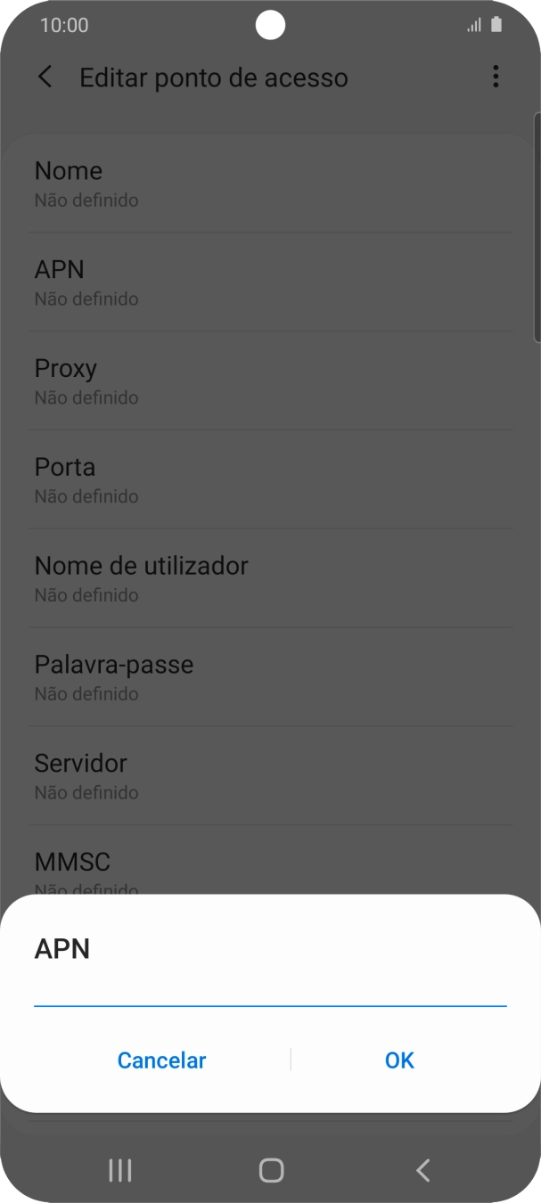 Introduza net2.vodafone.pt e prima OK.