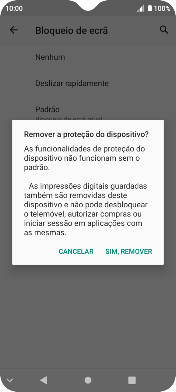 Prima SIM, REMOVER.