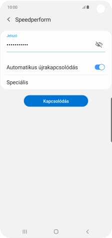Írd be a Wi-Fi hálózatodhoz tartózó jelszót, és válaszd a Kapcsolódás lehetőséget.