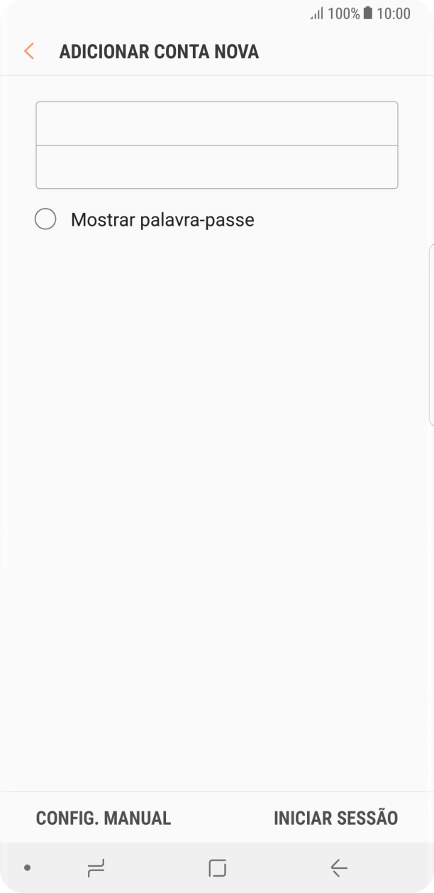 Prima INICIAR SESSÃO.