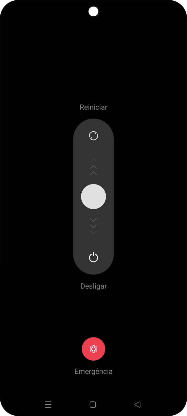 Prima o círculo e arraste-o para baixo.