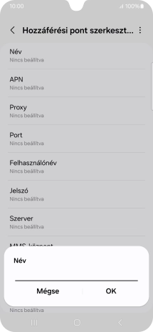 Írd be azt, hogy One Internet, és válaszd az OK lehetőséget.