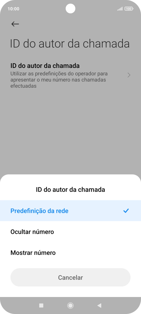 Prima Mostrar número para ativar a visualização do seu número.