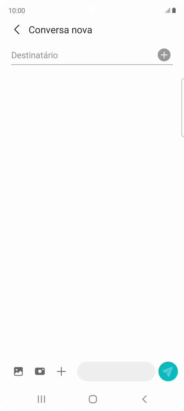 Prima a caixa de pesquisa e introduza as primeiras letras do nome do destinatário.