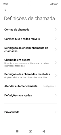 Prima Definições do encaminhamento de chamadas.