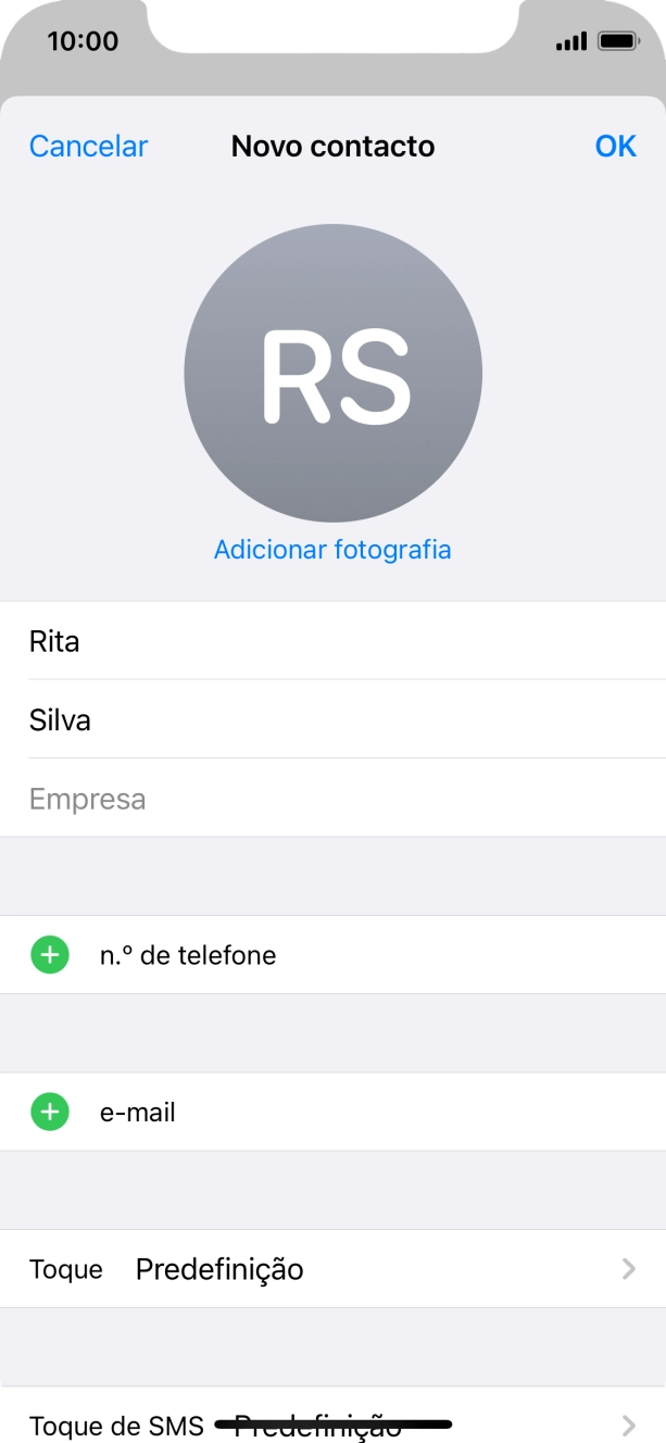 Prima n.º de telefone.