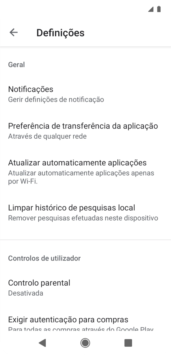 Prima Atualizar automaticamente aplicações.