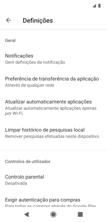 Prima Atualizar automaticamente aplicações.