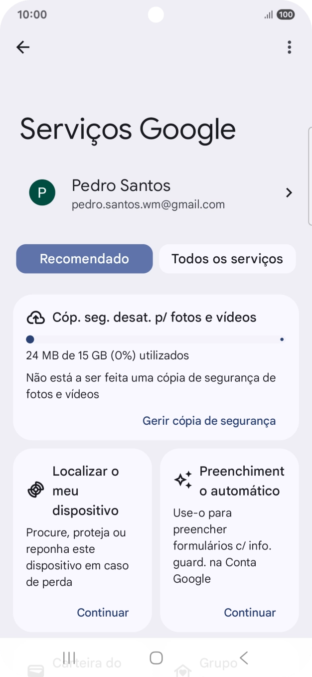 Prima Localizar o meu dispositivo.