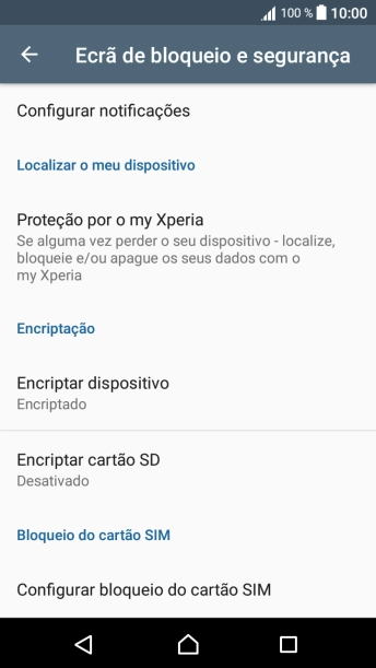 Prima Configurar bloqueio do cartão SIM.