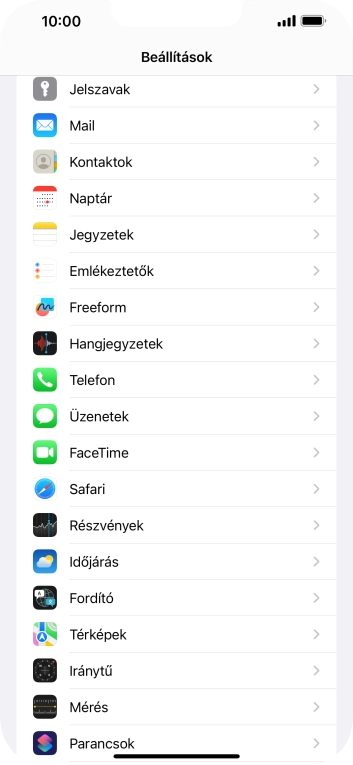 Válaszd a Telefon lehetőséget.