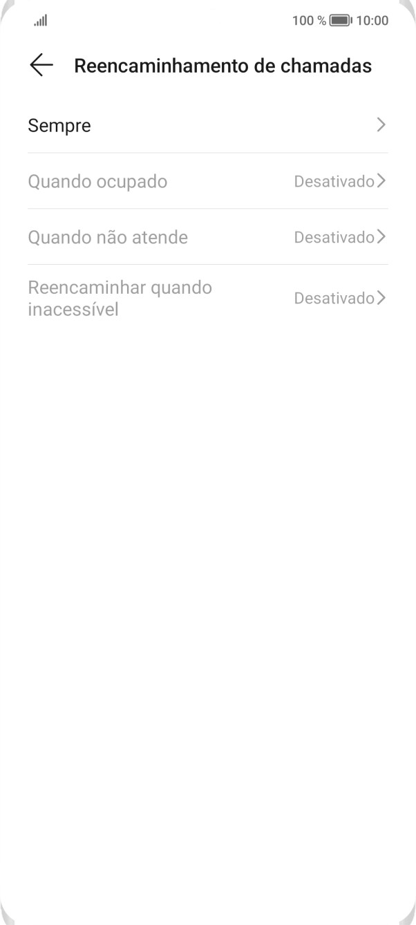 Prima o tipo de desvio pretendido.