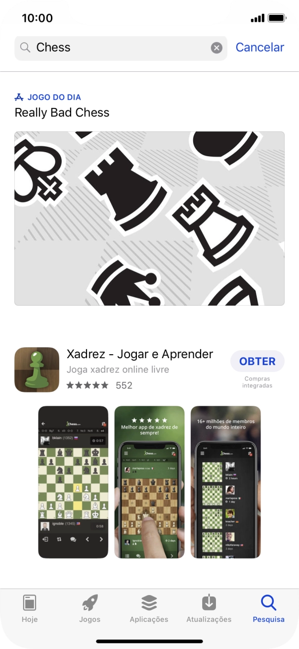 Prima a app pretendida.