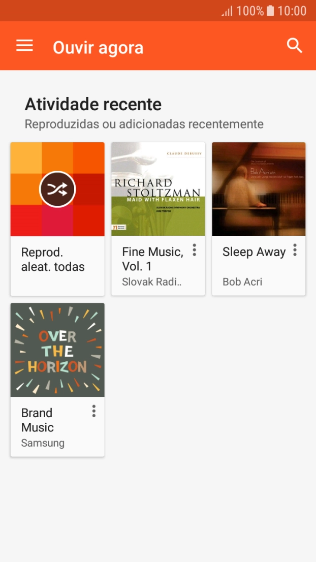 Deslize o dedo sobre o ecrã da esquerda para a direita.
