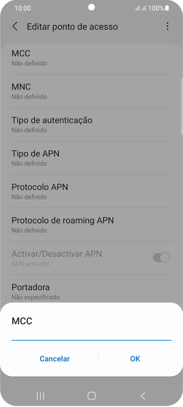 Introduza 268 e prima OK.