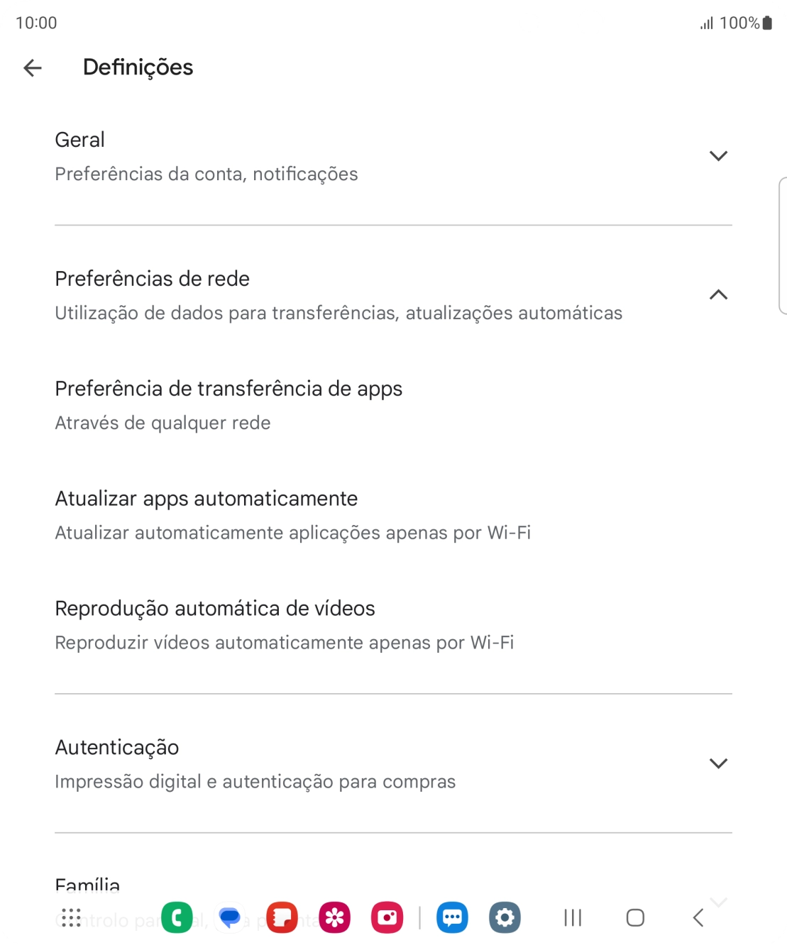 Prima Atualizar apps automaticamente.