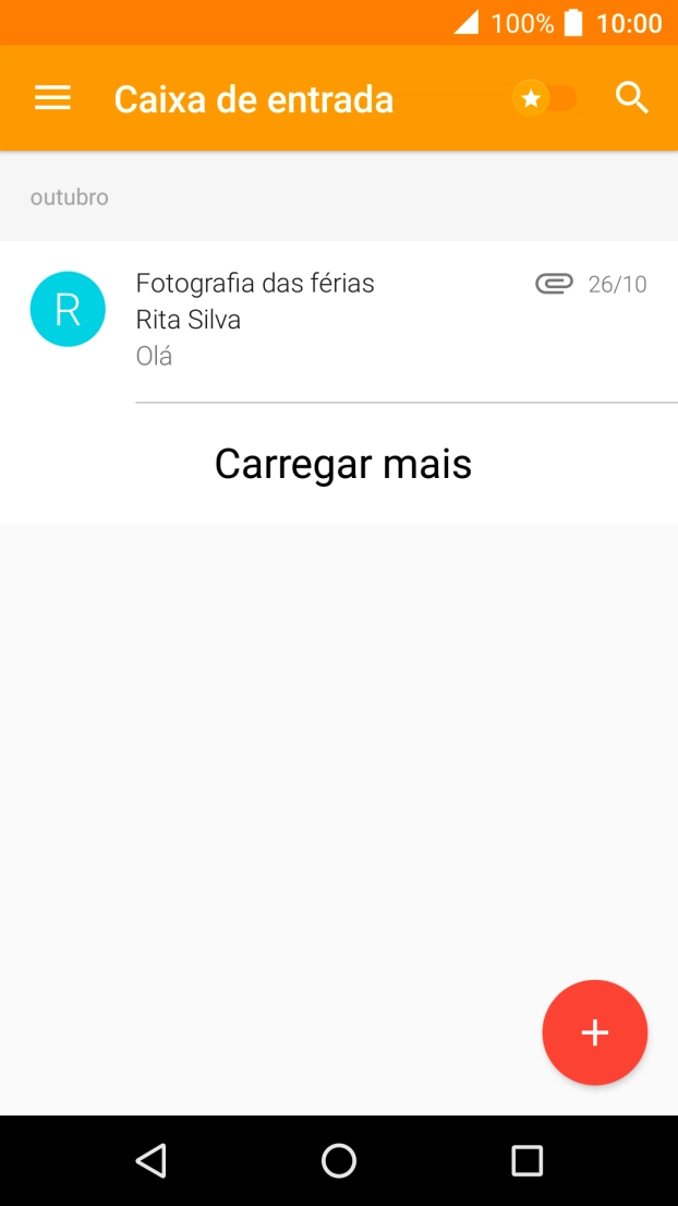 Prima o ícone de novo e-mail.