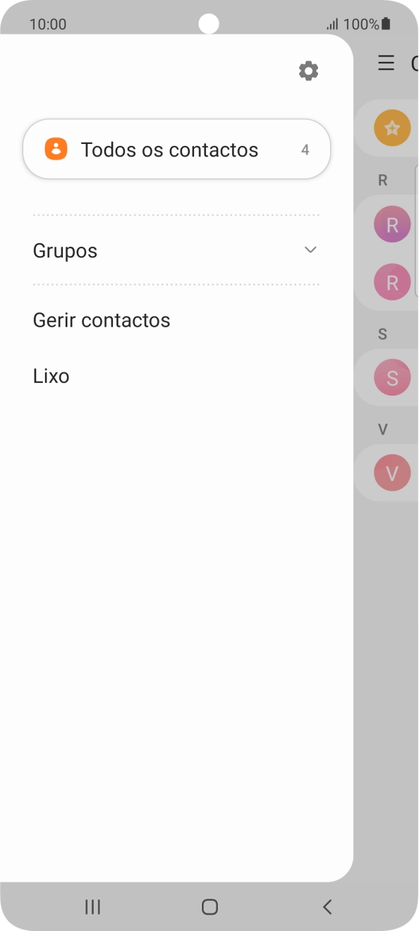Prima Gerir contactos.