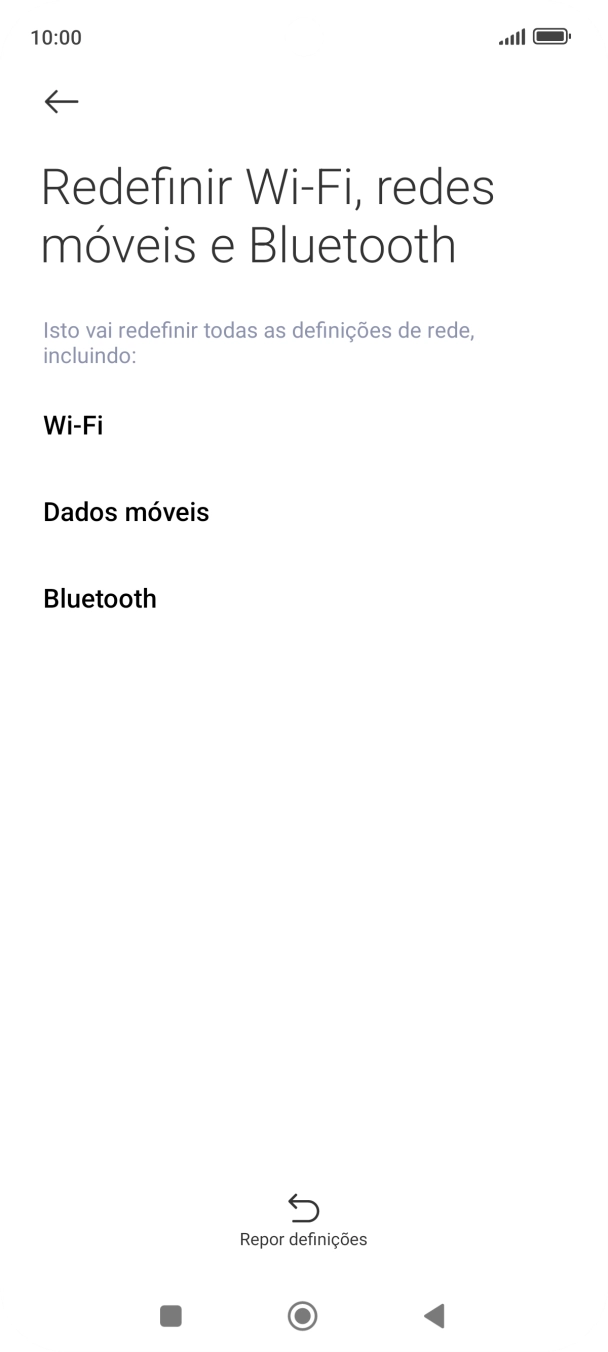 Prima Repor definições.