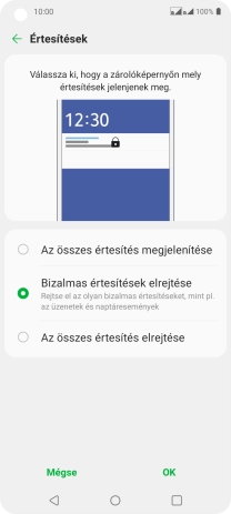 Válaszd ki a kívánt beállítást.