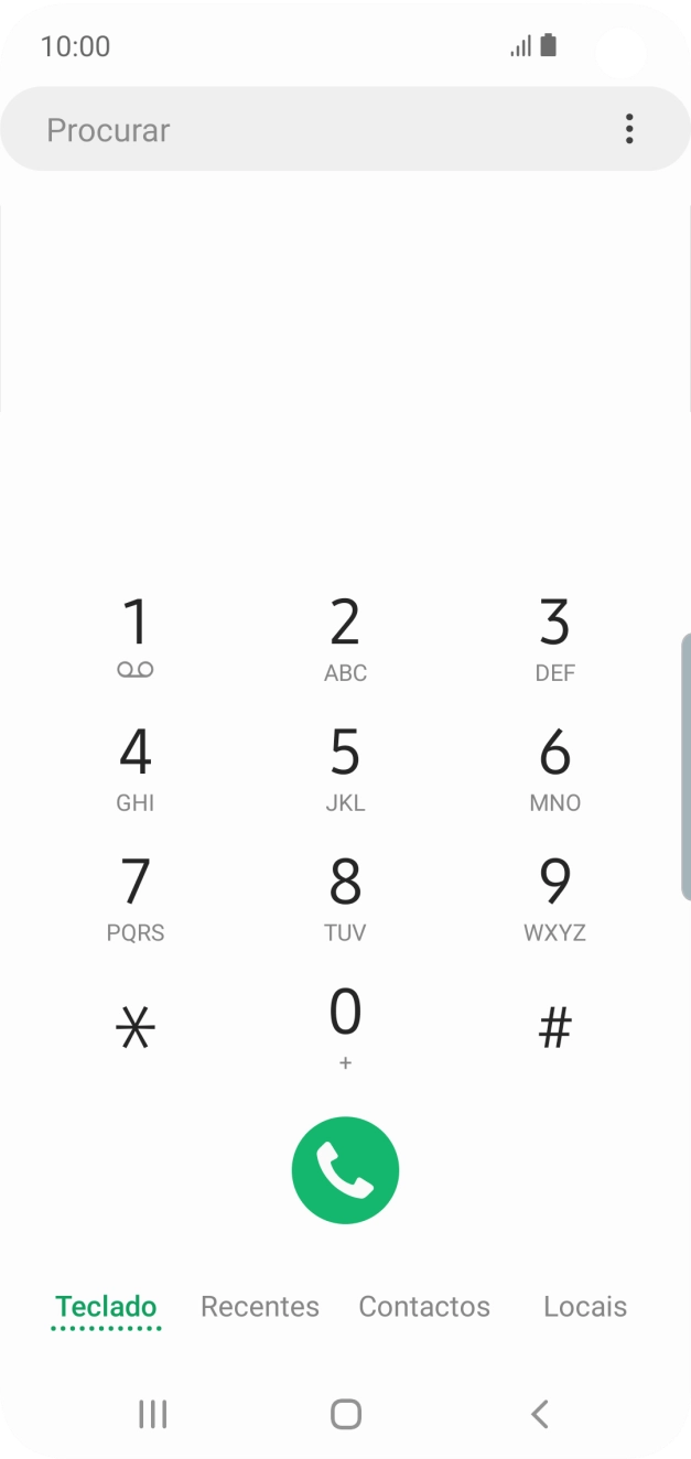 Prima o ícone de menu.