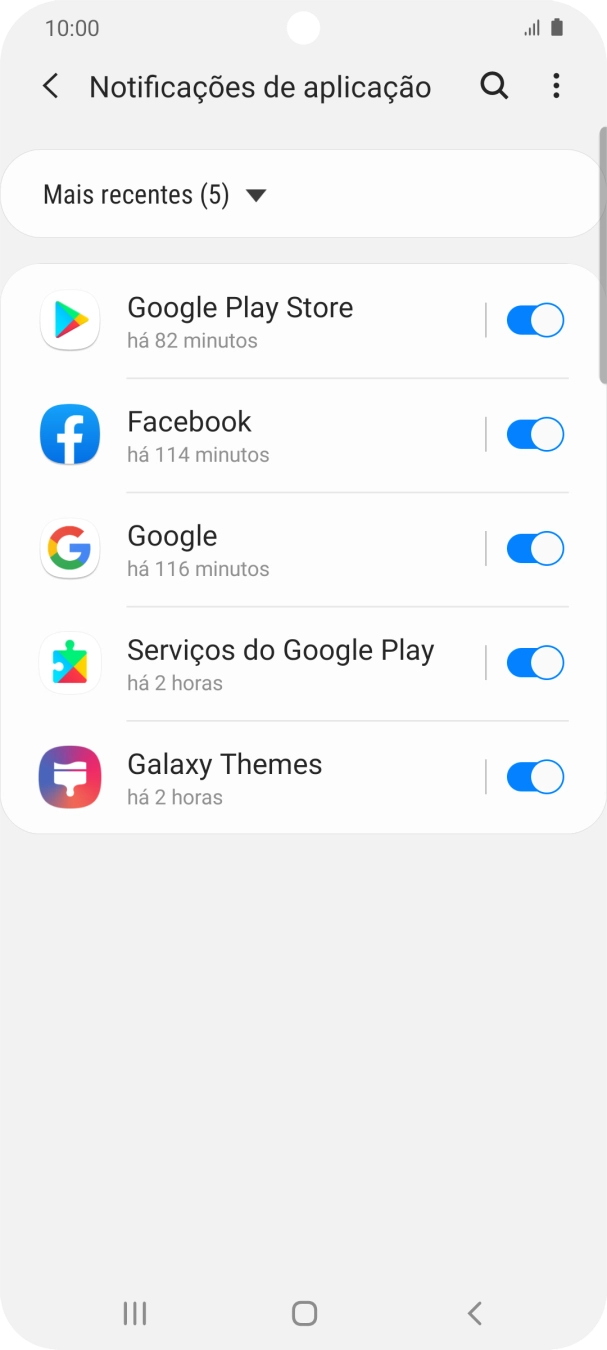 Prima a lista suspensa.