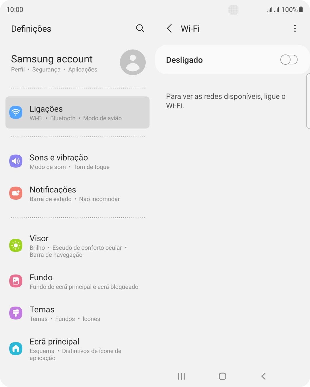 Prima o indicador para ativar a função.