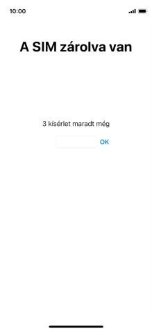 Amennyiben a SIM-kártyád zárolva van, írd be a PIN-kódodat, és válaszd az OK lehetőséget.