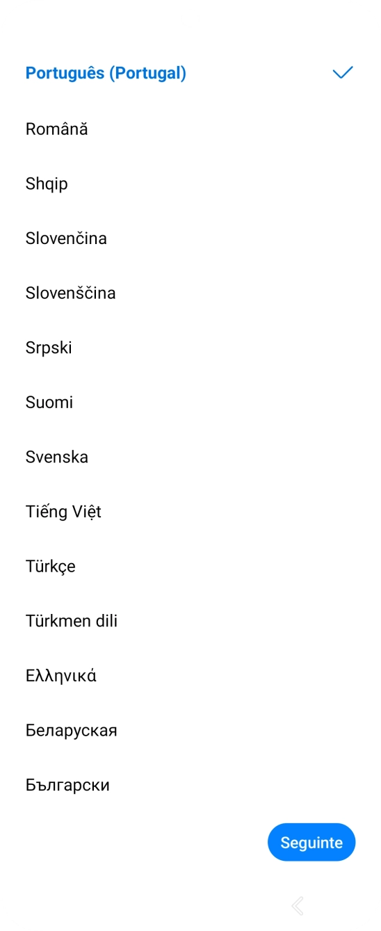 Prima o idioma pretendido.