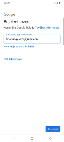 Válaszd a Következő lehetőséget.