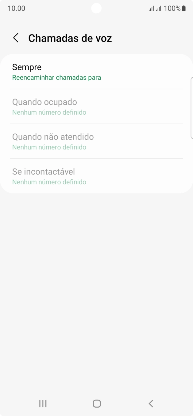 Prima o tipo de desvio pretendido.