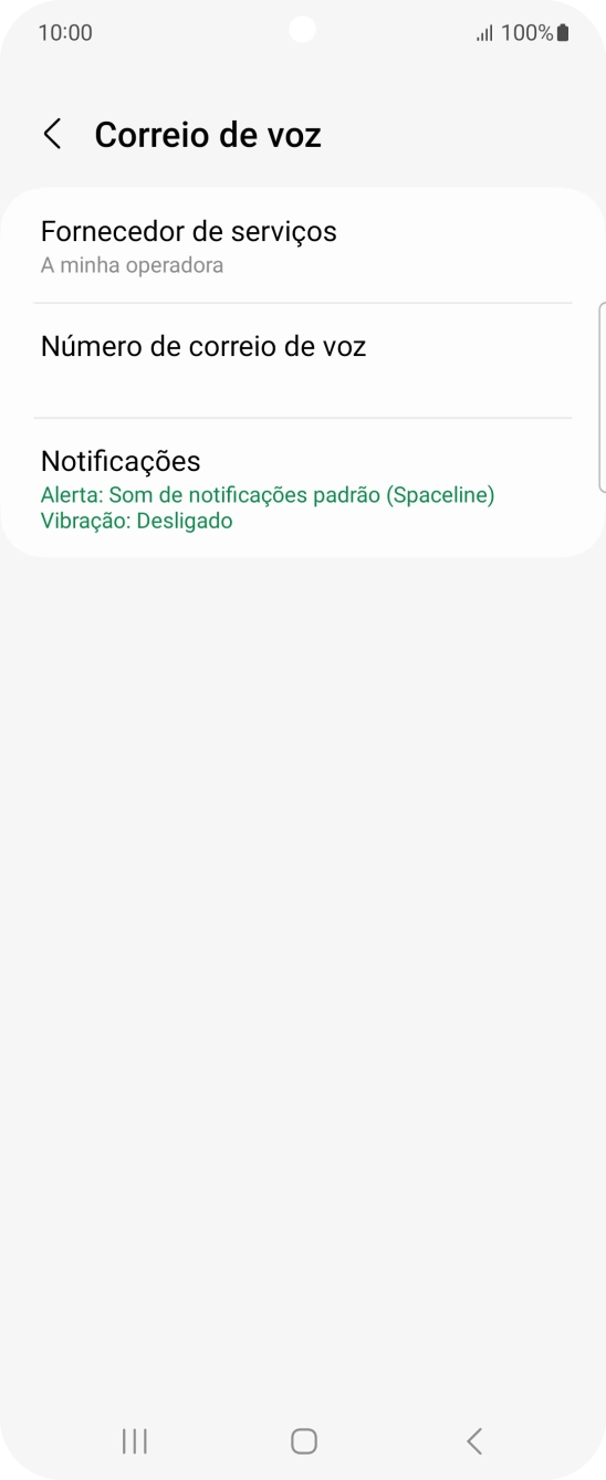 Prima Número de correio de voz.