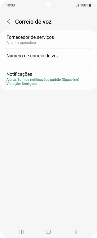 Prima Número de correio de voz.