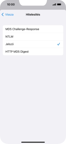 Válaszd a Jelszó lehetőséget.