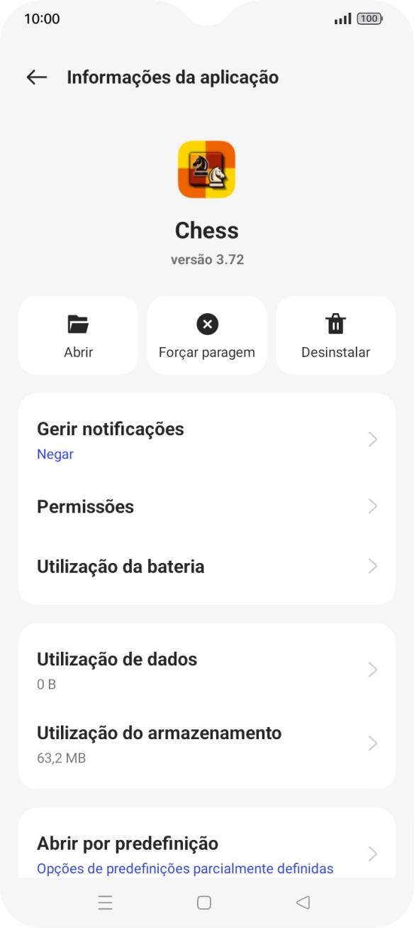 Prima Utilização do armazenamento.