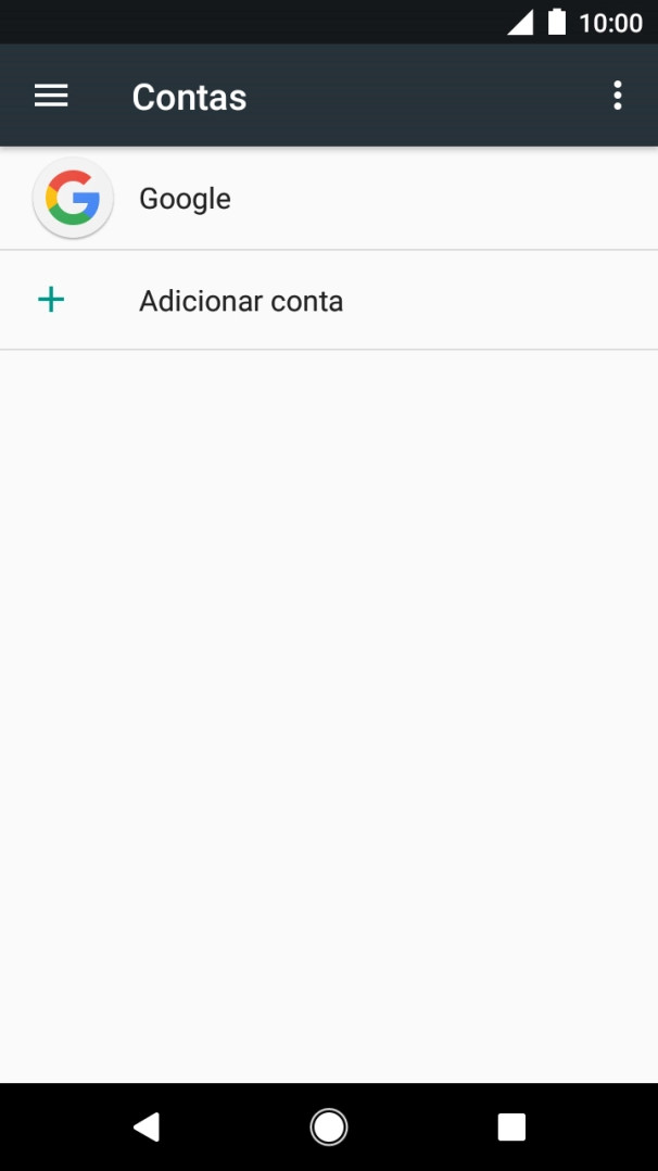 Prima Adicionar conta.