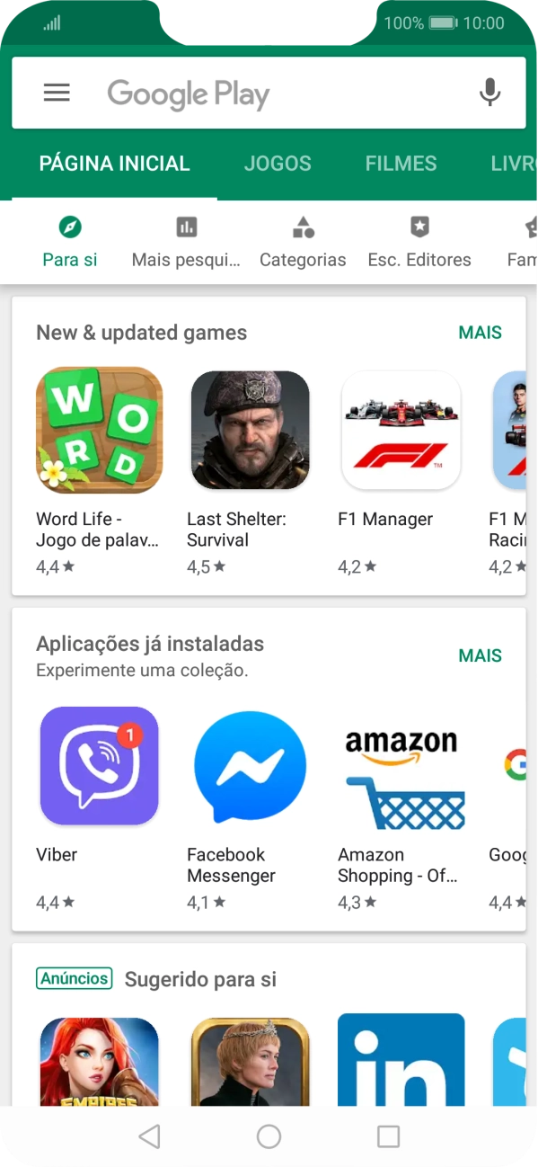 Prima a caixa de pesquisa.