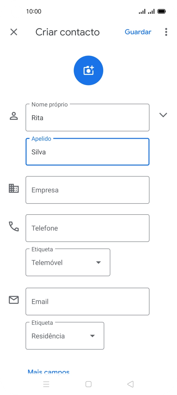 Prima Telefone e introduza o número de telefone pretendido.