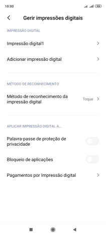 Prima os indicadores junto às definições pretendidas para as ativar ou desativar.