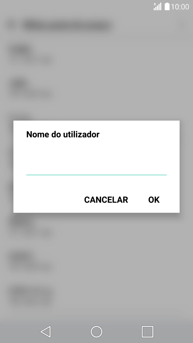 Introduza vodafone e prima OK.