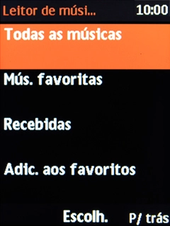 Escolha Todas as músicas e dirija-se à pasta pretendida.