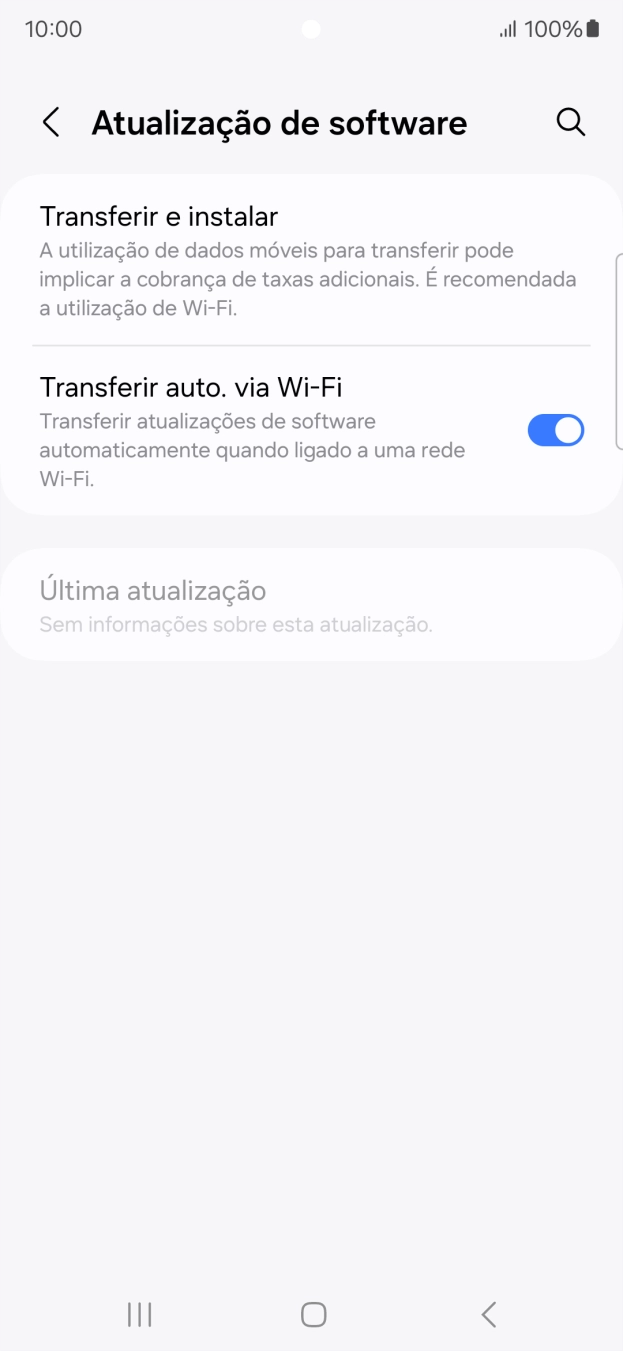 Prima Transferir e instalar. Se existir uma nova versão de software disponível, será agora indicado no ecrã. Siga as indicações no ecrã para atualizar o software do telefone.